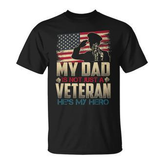 Military Family Veteran Support My Dad Us Veteran My Hero V2T-shirt - Seseable