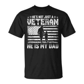 Military Family Veteran Support My Dad Us Veteran Patriotic T-Shirt - Seseable