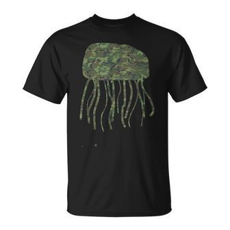 Military Jellyfish Camo Print Us Sea Jelly Veteran Men Gift Unisex T-Shirt | Mazezy