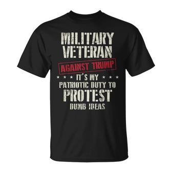 Military Veterans Against Trump Anti Cool Democrat Gifts Unisex T-Shirt | Mazezy