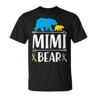 Mimi Bear Down Syndrome Awareness Proud Grandma Women Gift Unisex T-Shirt | Mazezy