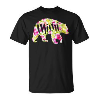 Mimi Bear For Women Grandma Christmas Gift Grandkid Unisex T-Shirt | Mazezy