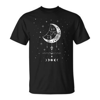 Moon Phases Magic Harmony Alchemy Astrology Gift Unisex T-Shirt | Mazezy UK