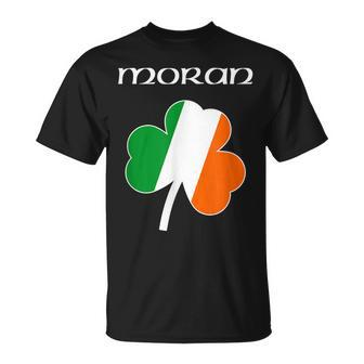 Moran T Family Reunion Irish Name Ireland Shamrock Unisex T-Shirt - Seseable