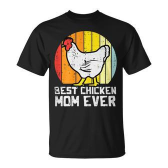Mothers Day Best Chicken Mom Ever Retro Farm Hen Mama Women Gift For Womens Unisex T-Shirt | Mazezy