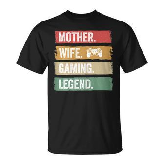 Mutter Video Gaming Legende Vintage Video Gamer Frau Mama V2 T-Shirt - Seseable