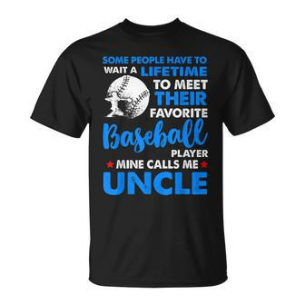 My Favorite Baseball Player Calls Me Uncle Gift For Mens Unisex T-Shirt | Mazezy