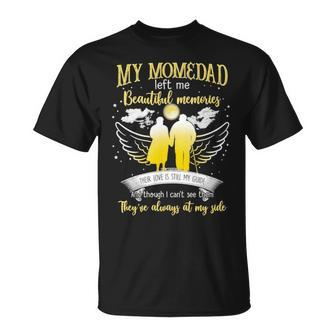 My Mom And Dad Left Me Beautiful Memories They’Re Always At My Side Unisex T-Shirt | Mazezy