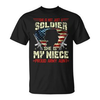 My Niece Is A Soldier Proud Army Aunt Military Gifts Unisex T-Shirt | Mazezy