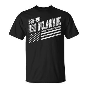 Navy Uss Delaware Ssn 791 Us Submarine Submariner Veteran T-shirt - Seseable