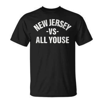 New Jersey Vs All Youse Jersey Slang Boys Girls Mens T-Shirt - Seseable