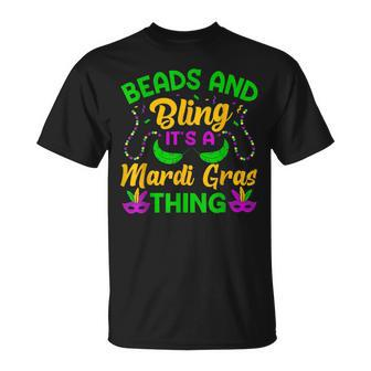 New Orleans Beads And Bling Its A Mardi Gras Thing T-Shirt - Seseable