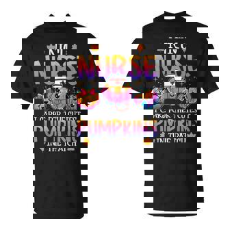 Nicu Nurse Halloween I Care For The Cutest Pumpkins In Patch V2 T-shirt - Thegiftio