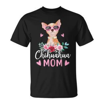 Niedliche Chihuahua Mama Sonnenbrille Für Chihuahua-Besitzer T-Shirt - Seseable
