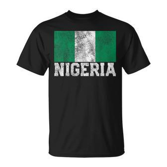 Nigeria Nigerian Flag Family Pride Country Vintage T-Shirt - Seseable