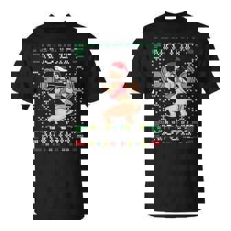 No Lift No Ugly Christmas Sweater Miss Santa Gym Booty T-shirt - Thegiftio