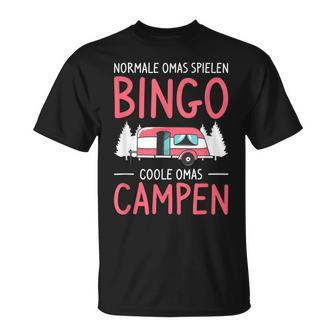 Normale Omas Spielen Bingo Coole Omas Campen T-Shirt - Seseable