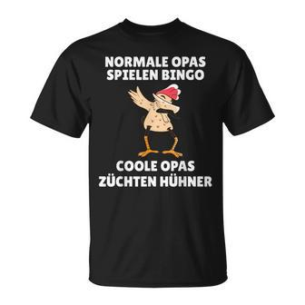 Normale Opas Spielen Bingo Coole Opas Züchten Hühner T-Shirt - Seseable
