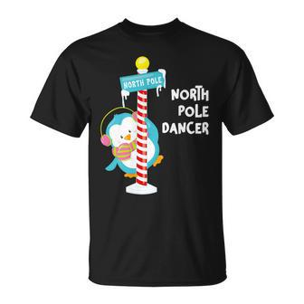 North Pole Dancer Penguin Christmas T-shirt - Seseable