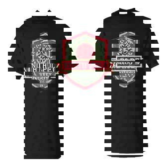 North Pole University Vintage Reindeer Snowflakes Christmas T-shirt - Thegiftio