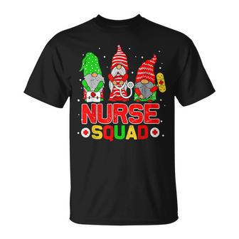 Nurse Squad Christmas Gnomes Xmas Nurse Gnome Men Women T-shirt - Seseable