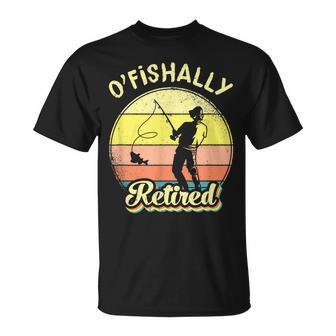 Ofishally Retired Fishing Retirement T-shirt - Seseable