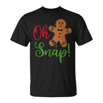 Oh Snap Gingerbread Broken Gingerbread Christmas Kids T-shirt - Seseable