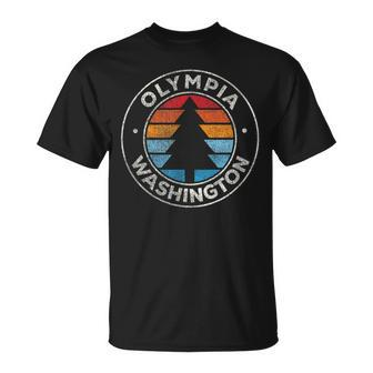 Olympia Washington Wa Vintage Graphic Retro 70S T-shirt - Seseable