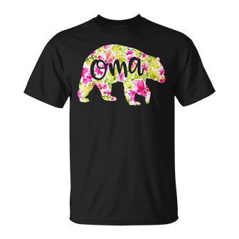 Oma Bear For Women Grandma Christmas Gift Grandkid Unisex T-Shirt | Mazezy