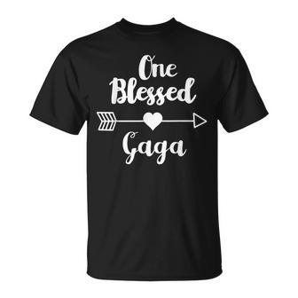 One Blessed Gaga Grandma Gran Thanksgiving Unisex T-Shirt | Mazezy