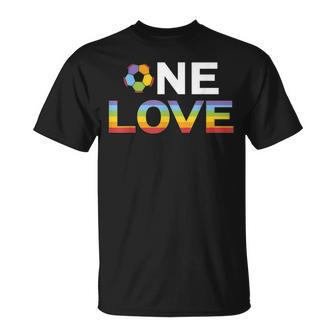 One Love Footbal Lgbt Human Rights Support Usa T-shirt - Seseable