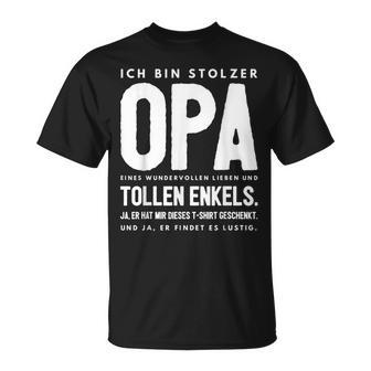 Opa Enkel Team T-Shirt, Lustiges Spruch Geburtstag - Seseable