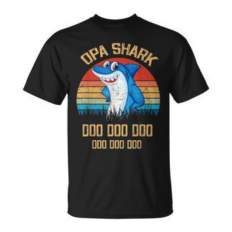 Opa Shark Fathers Day Gift From Family V3 Unisex T-Shirt - Seseable