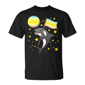 Orca In Space Transneutral Pride Unisex T-Shirt | Mazezy