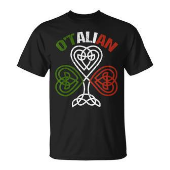 Otalian Italian Irish Relationship Ireland St Patricks Day T-Shirt - Seseable