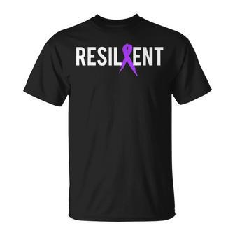 Pancreatic Cancer Awareness Resilient Cancer Fighter T-shirt - Seseable