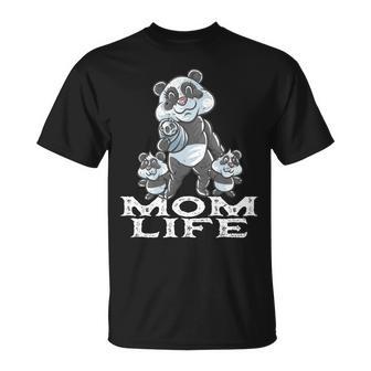 Panda-Bär Mom Life Beste Mama Mutter Muttertag Pandas T-Shirt - Seseable