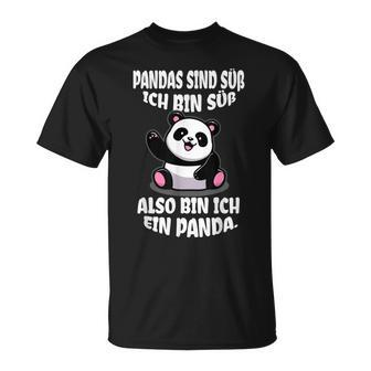 Panda Deko Bär Geschenk Kostüm Damen Süße Geschenke Kleiner T-Shirt - Seseable