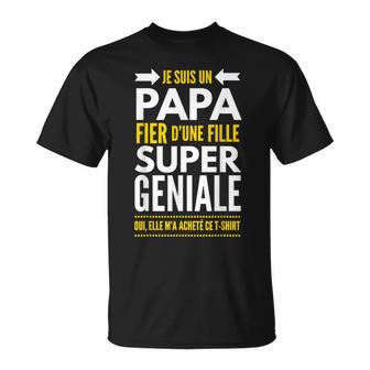 Papa von Mädchen T-Shirt, Lustiges Geburtstagsgeschenk für Väter - Seseable