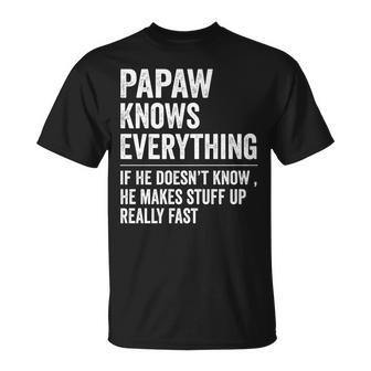Papaw Know Everything Fathers Day For Grandpa T-shirt - Thegiftio UK