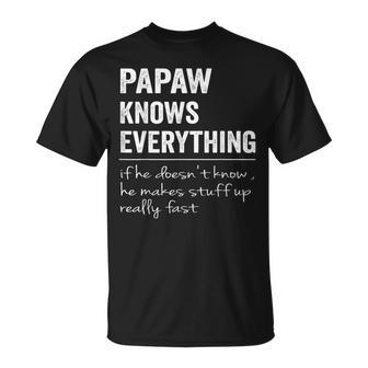 Papaw Know Everything Fathers Day For Grandpa T-shirt - Thegiftio UK