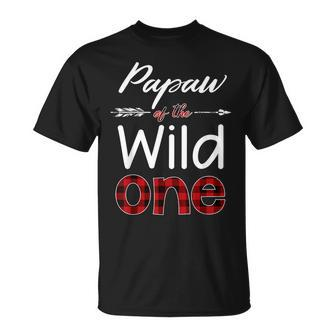 Papaw Of The Wild One Buffalo Plaid Lumberjack T-Shirt - Seseable