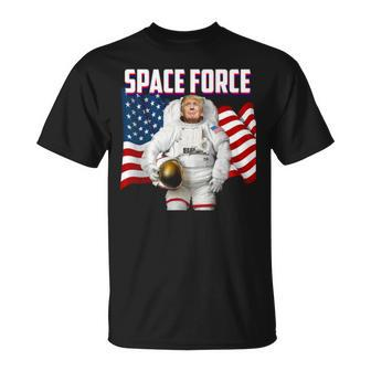 Patriotic Space Force American Flag Donald Trump Unisex T-Shirt | Mazezy