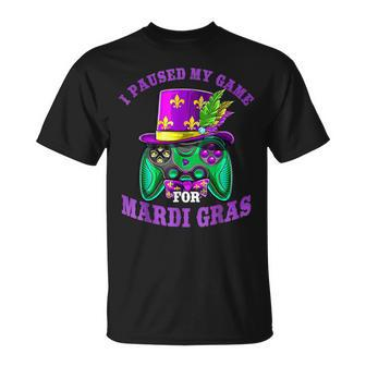 I Paused My Game For Mardi Gras Carnival Video Game Kids Boy T-Shirt - Seseable