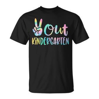 Peace Out Kindergarten Graduation Class Of 2023 Kid Boy Girl Unisex T-Shirt | Mazezy
