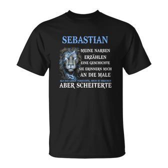 Personalisiertes Sebastian Löwen-Design T-Shirt, Spruch Tee - Seseable