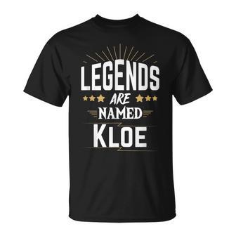 Personalisiertes T-Shirt Legenden heißen Kloe, Schwarz, Einzigartiges Design - Seseable