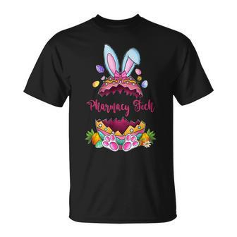 Pharmacy Tech Egg Happy Easter Day Funny Gift Women Men Kid Unisex T-Shirt | Mazezy