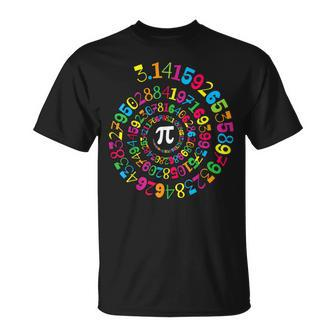 Pi Spiral Novelty Math Geek 3 14 Pi Day V2 T-Shirt - Seseable