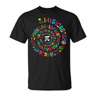 Pi Spiral Novelty Math Geek 314 Pi Day T-Shirt - Seseable